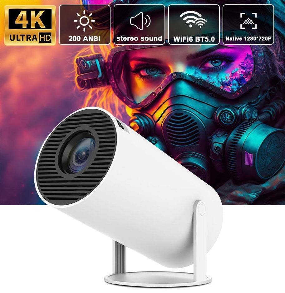 Elet 4K UHD Projector: Portable, Wi-Fi, Bluetooth 5.0, Home & Presentations.